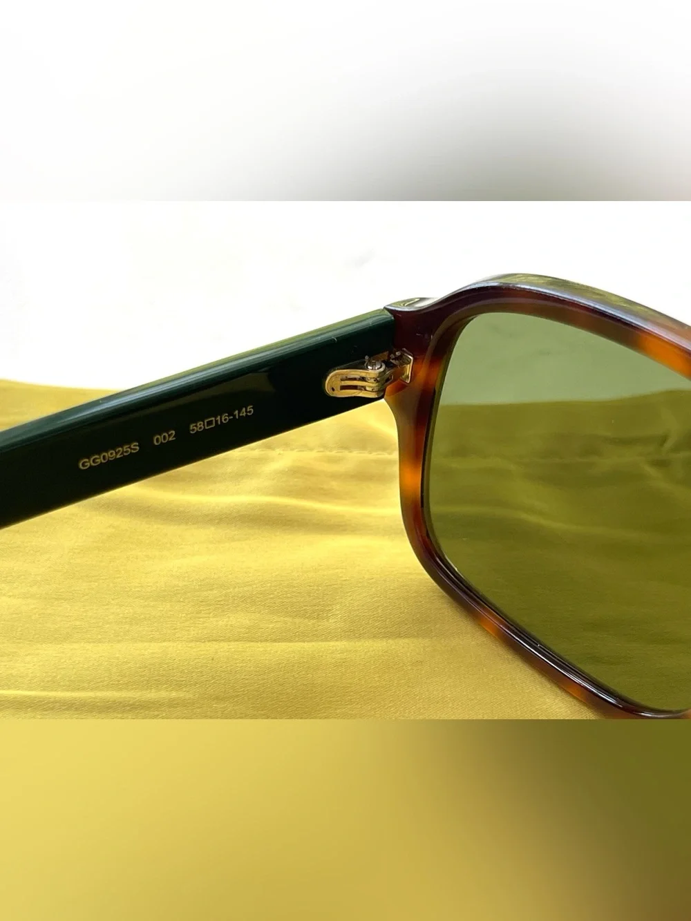Gucci GG0925S 002 Havana/Green Aviator Sunglasses
